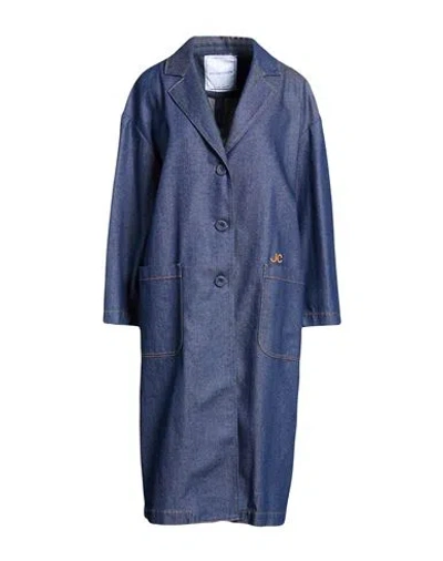 Jacob Cohёn Woman Coat Blue Size 4 Cotton, Elastane