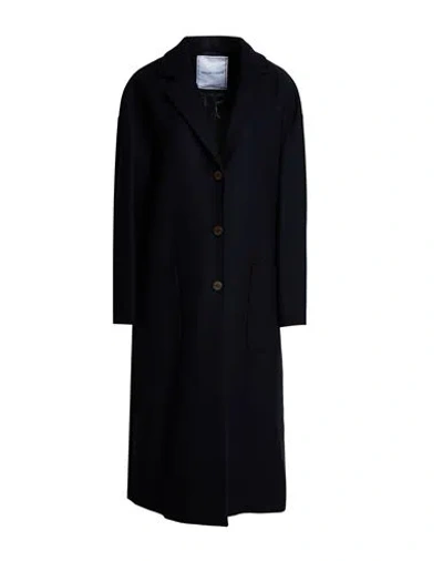 Jacob Cohёn Woman Coat Midnight Blue Size 4 Wool, Polyamide, Polyester, Cashmere