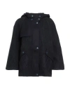 Jacob Cohёn Woman Coat Midnight Blue Size 8 Cotton, Virgin Wool, Polyamide In Blue