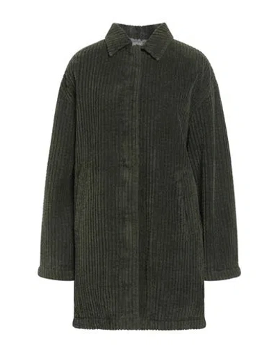 Jacob Cohёn Woman Coat Military Green Size 10 Cotton, Polyester, Elastane