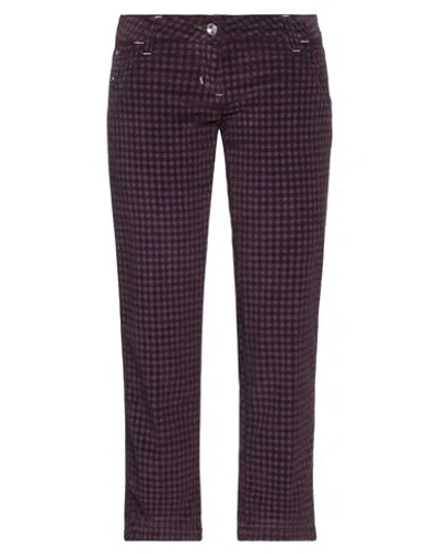 Jacob Cohёn Woman Cropped Pants Deep Purple Size 32 Cotton, Elastane
