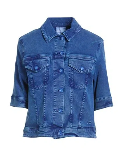 Jacob Cohёn Woman Denim Outerwear Blue Size 2 Cotton, Elastomultiester, Elastane