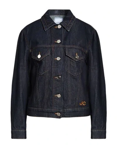 Jacob Cohёn Woman Denim Outerwear Blue Size 4 Cotton In Black
