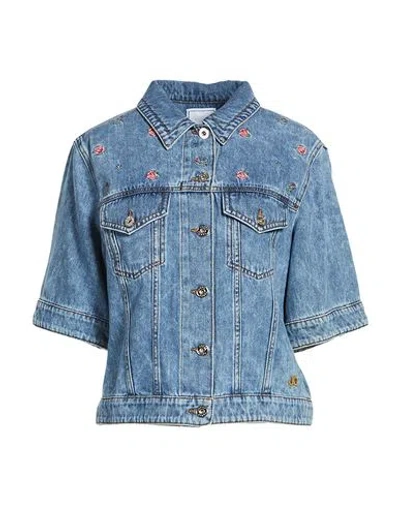 Jacob Cohёn Woman Denim Outerwear Blue Size 4 Cotton