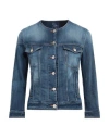 Jacob Cohёn Woman Denim Outerwear Blue Size Xl Cotton, Elastomultiester, Elastane