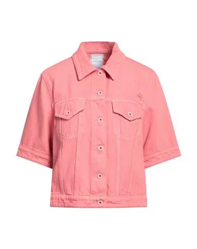 Jacob Cohёn Woman Denim Outerwear Coral Size 6 Cotton, Polyester In Red