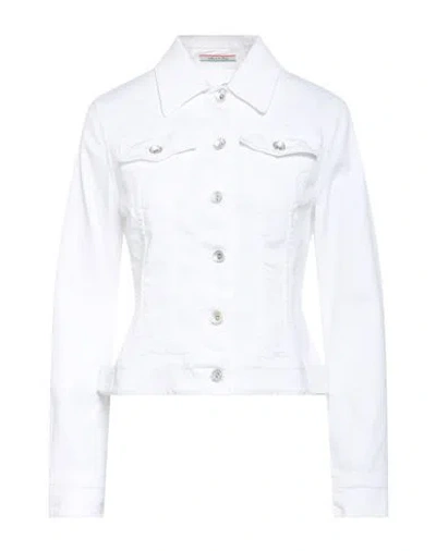 Jacob Cohёn Woman Denim Outerwear White Size Xl Cotton, Elastane