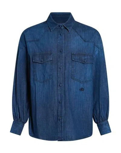 Jacob Cohёn Woman Denim Shirt Blue Size 4 Cotton