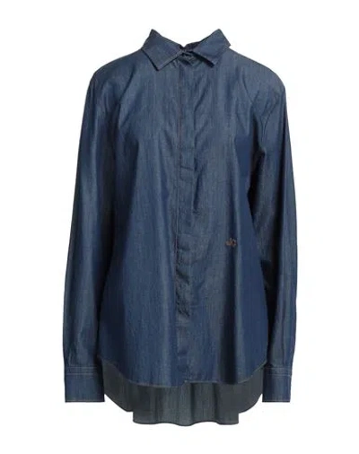 Jacob Cohёn Woman Denim Shirt Blue Size 4 Cotton