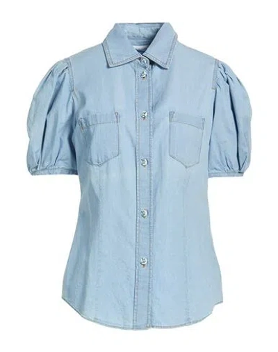 Jacob Cohёn Woman Denim Shirt Blue Size 4 Cotton
