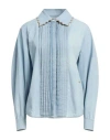 Jacob Cohёn Woman Denim Shirt Blue Size 4 Cotton In Blue