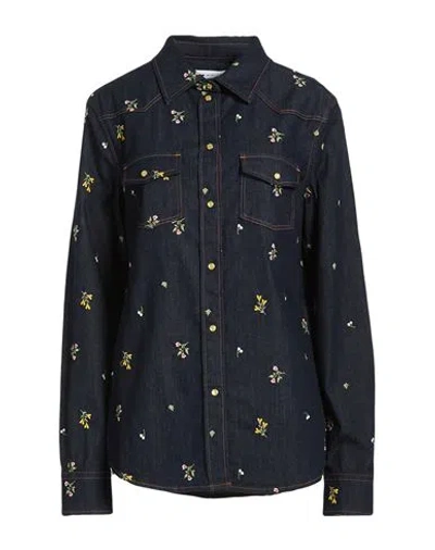 Jacob Cohёn Woman Denim Shirt Blue Size 4 Cotton, Viscose, Polyester, Elastane