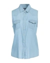 Jacob Cohёn Woman Denim Shirt Blue Size M Cotton, Lyocell In Blue