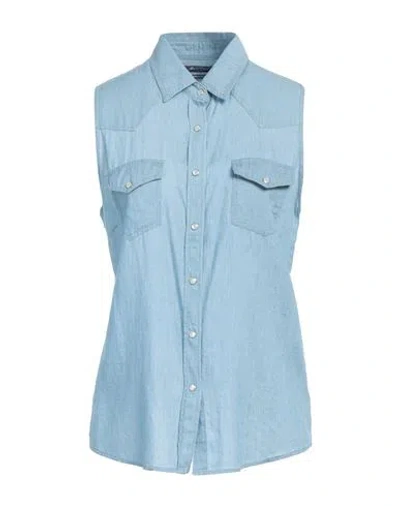 Jacob Cohёn Woman Denim Shirt Blue Size M Cotton, Lyocell