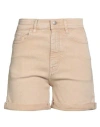 Jacob Cohёn Woman Denim Shorts Sand Size 26 Cotton, Elastomultiester, Elastane In Nude