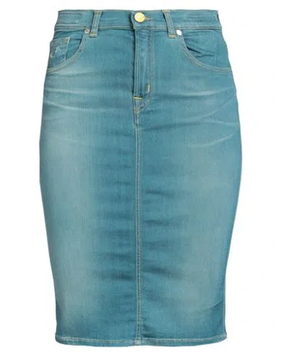 Jacob Cohёn Woman Denim Skirt Blue Size 27 Cotton, Polyamide, Elastane