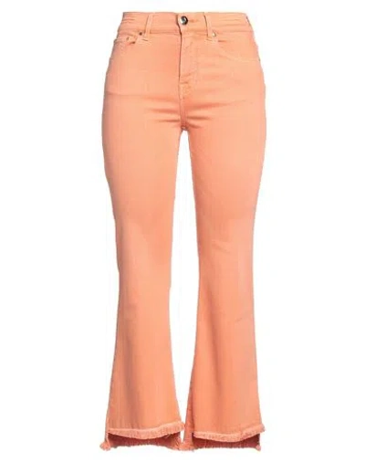 Jacob Cohёn Woman Denim Pants Apricot Size 30 Lyocell, Cotton, Polyester, Elastane In Orange