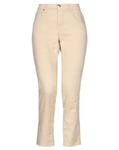 Jacob Cohёn Woman Denim Pants Beige Size 26 Cotton, Polyester, Elastane In White