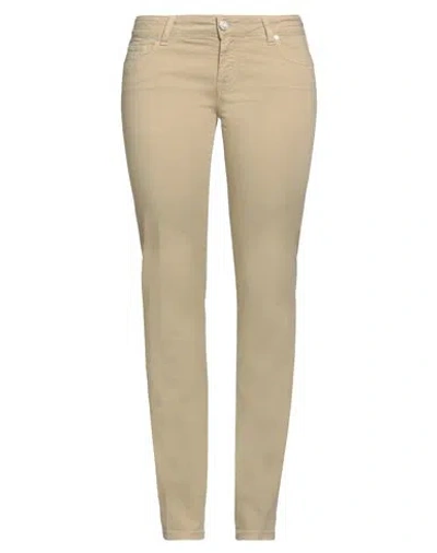 JACOB COHЁN JACOB COHЁN WOMAN JEANS BEIGE SIZE 33 COTTON, ELASTANE