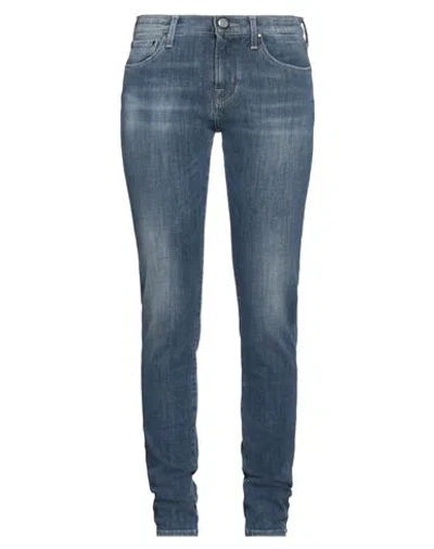 JACOB COHЁN JACOB COHЁN WOMAN JEANS BLUE SIZE 27 COTTON, POLYESTER, ELASTANE