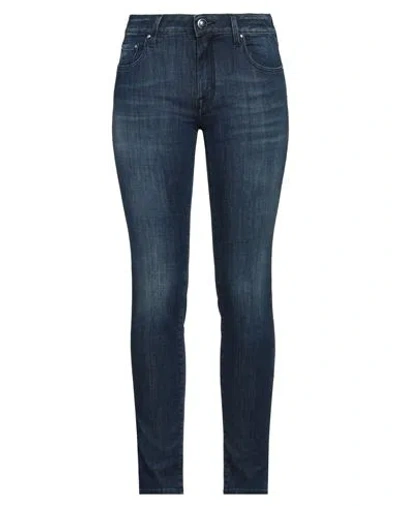 JACOB COHЁN JACOB COHЁN WOMAN JEANS BLUE SIZE 28 COTTON, LYOCELL, POLYESTER, ELASTANE