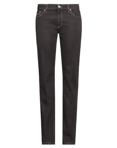 Jacob Cohёn Woman Jeans Dark Brown Size 32 Cotton, Polyester, Polyamide, Elastane