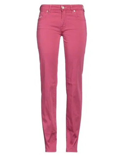 Jacob Cohёn Woman Jeans Fuchsia Size 30 Cotton, Elastane In Pink