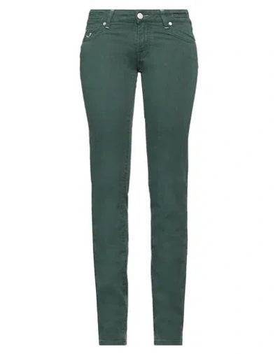 Jacob Cohёn Woman Jeans Green Size 28 Cotton, Elastane