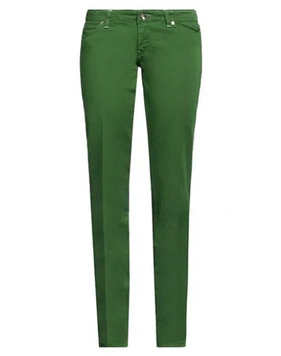 Jacob Cohёn Woman Jeans Green Size 30 Cotton, Elastane