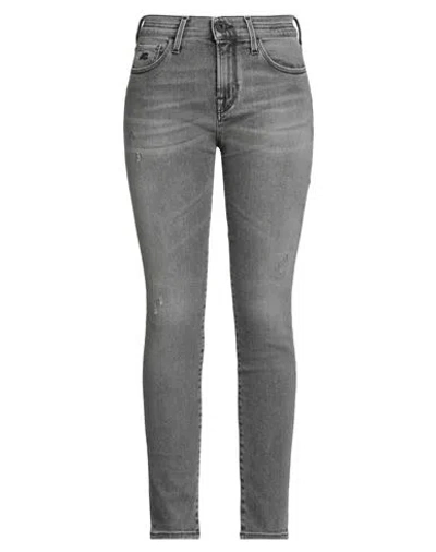 Jacob Cohёn Woman Jeans Grey Size 28 Cotton, Elastomultiester, Elastane In Gray