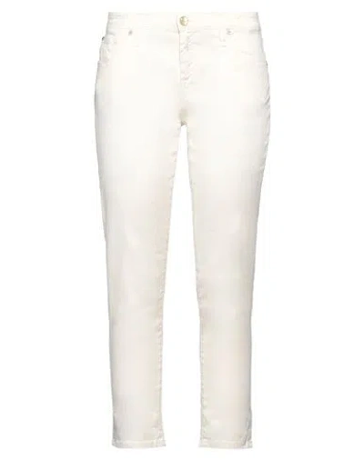 Jacob Cohёn Woman Jeans Ivory Size 27 Linen, Cotton, Elastane In White