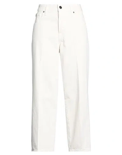 Jacob Cohёn Woman Jeans Ivory Size 31 Cotton In Multi