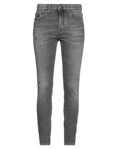 Jacob Cohёn Woman Jeans Lead Size 32 Cotton, Elastomultiester, Elastane In Grey