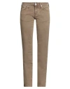 Jacob Cohёn Woman Jeans Military Green Size 28 Cotton, Lycra In Brown