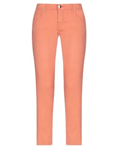 Jacob Cohёn Woman Jeans Orange Size 24 Cotton, Linen, Elastane