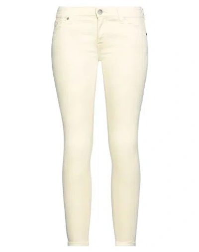 Jacob Cohёn Woman Jeans Pastel Yellow Size 27 Lyocell, Cotton, Elastomultiester, Elastane