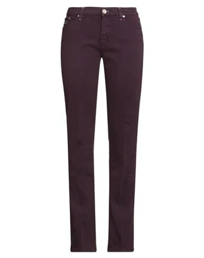 Jacob Cohёn Woman Jeans Plum Size 31 Cotton, Elastane In Purple