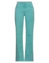 Jacob Cohёn Woman Jeans Turquoise Size 25 Cotton, Elastomultiester, Elastane, Polyester In Blue