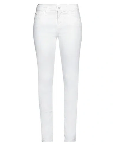 JACOB COHЁN JACOB COHЁN WOMAN JEANS WHITE SIZE 32 LYOCELL, COTTON, POLYESTER, ELASTANE