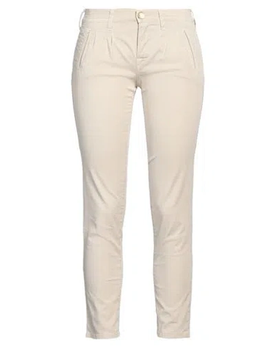 JACOB COHЁN JACOB COHЁN WOMAN PANTS BEIGE SIZE 27 COTTON, ELASTANE