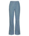 Jacob Cohёn Woman Pants Blue Size 12 Cotton, Wool, Viscose In Blue