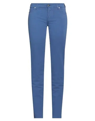 Jacob Cohёn Woman Pants Blue Size 29 Cotton, Elastane