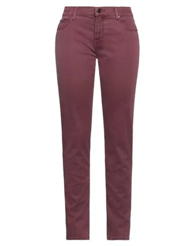 Jacob Cohёn Woman Pants Burgundy Size 33 Lyocell, Modal, Cotton, Elastomultiester, Elastane In Red