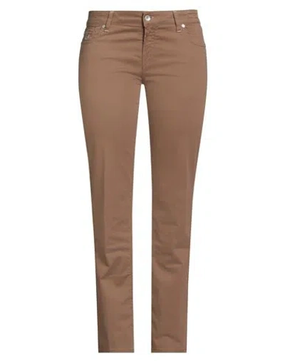Jacob Cohёn Woman Pants Camel Size 34 Cotton, Elastane In Sand