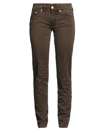 Jacob Cohёn Woman Pants Dark Brown Size 26 Cotton, Elastane