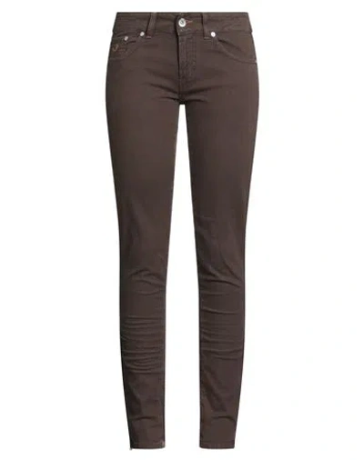 Jacob Cohёn Woman Pants Dark Brown Size 28 Cotton, Elastane