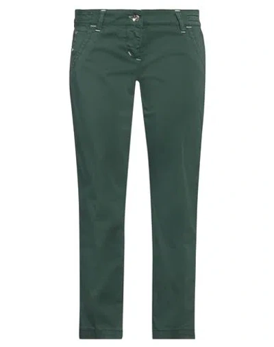 Jacob Cohёn Woman Pants Dark Green Size 30 Cotton, Elastane