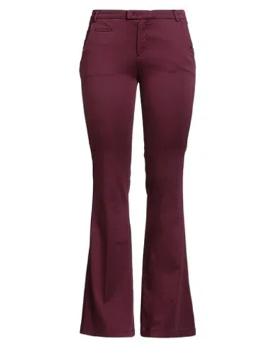 Jacob Cohёn Woman Pants Garnet Size 32 Cotton, Viscose, Polyester, Elastane In Burgundy