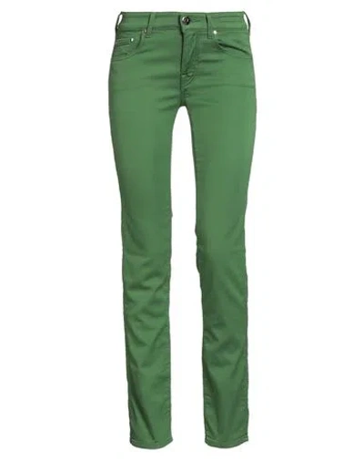 Jacob Cohёn Woman Pants Green Size 25 Cotton, Polyester, Elastane