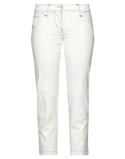 JACOB COHЁN JACOB COHЁN WOMAN PANTS IVORY SIZE 27 COTTON, ELASTANE